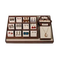 Simple Style Classic Style Color Block Walnut, Flannel Patchwork Jewelry Rack main image 5