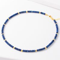 Simple Style Geometric Round Natural Stone Crystal Brass Plating 18k Gold Plated Women's Bracelets Necklace sku image 16
