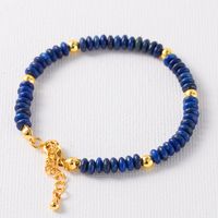 Simple Style Geometric Round Natural Stone Crystal Brass Plating 18k Gold Plated Women's Bracelets Necklace sku image 6