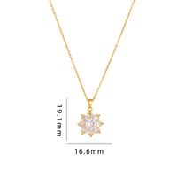 Simple Style Cartoon Character Heart Shape Bow Knot Copper Inlay Zircon Pendant Necklace sku image 26