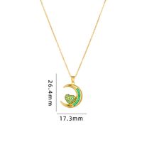Simple Style Cartoon Character Heart Shape Bow Knot Copper Inlay Zircon Pendant Necklace sku image 48