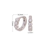 1 Pair Elegant Round Plating Inlay Sterling Silver Zircon White Gold Plated Gold Plated Earrings sku image 2