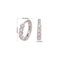 1 Pair Elegant Round Plating Inlay Sterling Silver Zircon White Gold Plated Gold Plated Earrings sku image 5