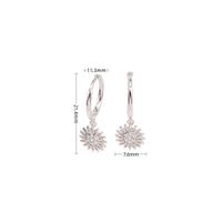 1 Pair Ig Style Sunflower Plating Inlay Sterling Silver Zircon White Gold Plated Gold Plated Earrings sku image 1