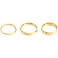 Lady Simple Style Round Titanium Steel Plating 18k Gold Plated Rings main image 4