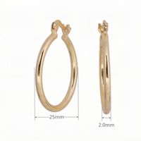 1 Par Estilo Simple Estilo Clásico Ronda Color Sólido Enchapado Plata Esterlina Blanco Oro Plateado Chapado En Oro Aretes sku image 6