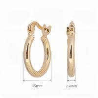 1 Pair Simple Style Classic Style Round Solid Color Plating Sterling Silver White Gold Plated Gold Plated Earrings sku image 2