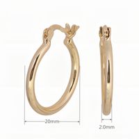 1 Par Estilo Simple Estilo Clásico Ronda Color Sólido Enchapado Plata Esterlina Blanco Oro Plateado Chapado En Oro Aretes sku image 4