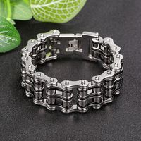 Hip-hop Geometric Titanium Steel Polishing Men's Bracelets main image 2