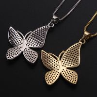 Ig Style Simple Style Animal Butterfly Copper White Gold Plated Gold Plated Zircon Pendant Necklace In Bulk main image 7