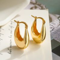 1 Pair Simple Style Commute Geometric Plating Copper 18k Gold Plated Earrings main image 5