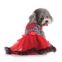 Pet Supplies  New Pet Clothes Rainbow Skirt Spring And Summer Pet Clothing Leopard Print main image 3