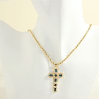 Simple Style Cross Heart Shape Copper 18k Gold Plated Zircon Pendant Necklace In Bulk sku image 17