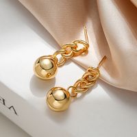 1 Pair Simple Style Square Plating Copper 18k Gold Plated Drop Earrings main image 5