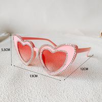 Ig Style Sweet Artistic Heart Shape Pc Resin Special-shaped Mirror Full Frame Glasses main image 2