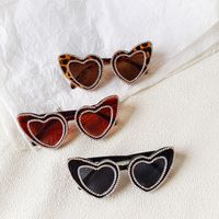 Ig Style Sweet Artistic Heart Shape Pc Resin Special-shaped Mirror Full Frame Glasses main image 5