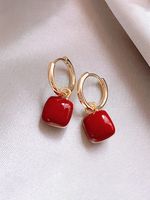 1 Pair Elegant Romantic Sweet Heart Shape Plating Stainless Steel Copper Gold Plated Earrings main image 7