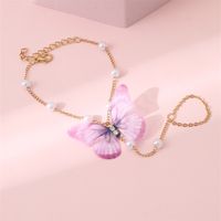 Fairy Style Original Design Butterfly Alloy Beaded Women's Bracelets main image 3