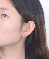 1 Pair Ig Style Circle Inlay Sterling Silver Zircon 14k Gold Plated Rhodium Plated Ear Studs main image 8
