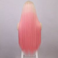 Women's Sweet Holiday Party Chemical Fiber High Temperature Wire Centre Parting Long Straight Hair Wigs main image 9