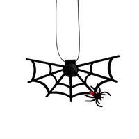 Exaggerated Funny Spider Web Alloy Sponge Three-dimensional Halloween Women's Necklace main image 2