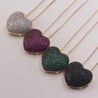 Ig Style Simple Style Commute Heart Shape Copper Plating Inlay Zircon White Gold Plated Gold Plated Earrings Necklace main image 6