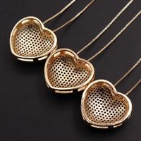 Ig Style Simple Style Commute Heart Shape Copper Plating Inlay Zircon White Gold Plated Gold Plated Earrings Necklace main image 7
