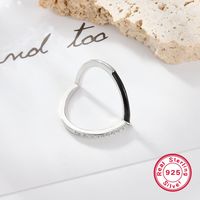 Simple Style Heart Shape Sterling Silver Rings main image 2