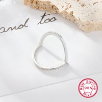 Simple Style Heart Shape Sterling Silver Rings main image 4