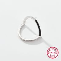 Simple Style Heart Shape Sterling Silver Rings sku image 4