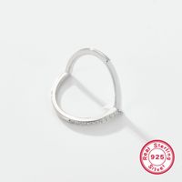 Simple Style Heart Shape Sterling Silver Rings sku image 1