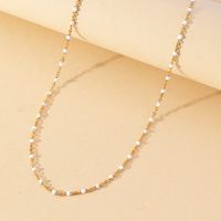 Shiny Solid Color Stainless Steel Chain Necklace sku image 1