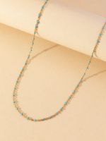 Shiny Solid Color Stainless Steel Chain Necklace main image 4