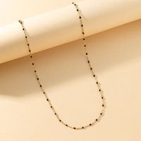 Shiny Solid Color Stainless Steel Chain Necklace sku image 4