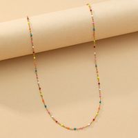 Shiny Solid Color Stainless Steel Chain Necklace sku image 5