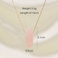 304 Stainless Steel 14K Gold Plated Elegant Simple Style Plating Bullet Pendant Necklace sku image 1