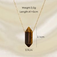 304 Stainless Steel 14K Gold Plated Elegant Simple Style Plating Bullet Pendant Necklace sku image 7