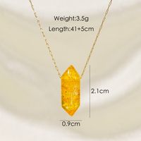 304 Stainless Steel 14K Gold Plated Elegant Simple Style Plating Bullet Pendant Necklace sku image 4