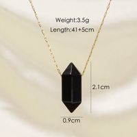 304 Stainless Steel 14K Gold Plated Elegant Simple Style Plating Bullet Pendant Necklace sku image 6