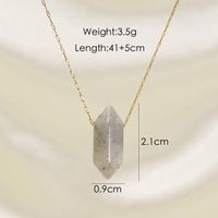 304 Stainless Steel 14K Gold Plated Elegant Simple Style Plating Bullet Pendant Necklace sku image 5