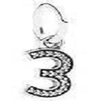 Simple Style Number Sterling Silver Plating Silver Plated Charms Jewelry Accessories sku image 3
