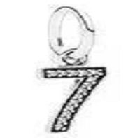 Simple Style Number Sterling Silver Plating Silver Plated Charms Jewelry Accessories sku image 7