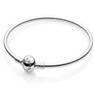 Casual Solid Color Sterling Silver Plating Bangle main image 3