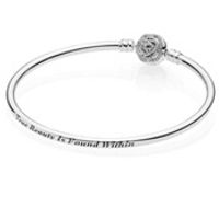 Casual Solid Color Sterling Silver Plating Bangle main image 2