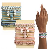 Simple Style Knot Twist Imitation Pearl Cloth Paper Knitting Hair Tie sku image 2