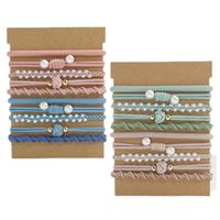 Simple Style Knot Twist Imitation Pearl Cloth Paper Knitting Hair Tie sku image 1
