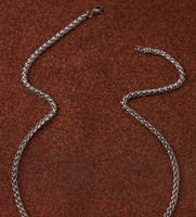 Décontractée Couleur Unie Acier Inoxydable Hommes Collier main image 3