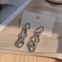 1 Pair Simple Style Solid Color Plating Alloy Gold Plated Silver Plated Earrings main image 2