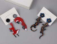 1 Pair Funny Gecko Patchwork Arylic Drop Earrings main image 1