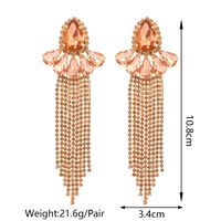 1 Pair Elegant Flower Inlay Copper Alloy Glass Dangling Earrings main image 2